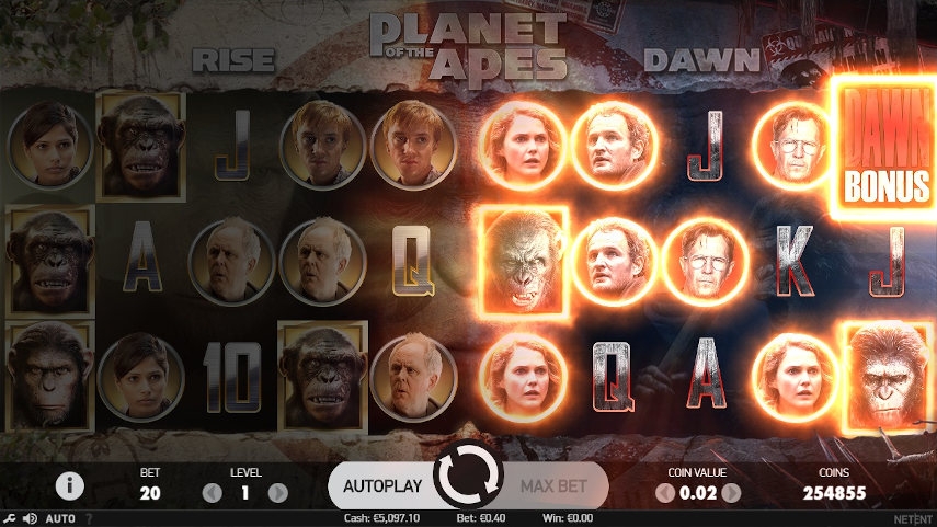 Planet of the Apes, Slots, guia completo Planet of the Apes